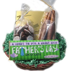 Fathers Chocolate Gift Basket Green