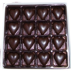 Dark Chocolate Marzipan Hearts Pcs
