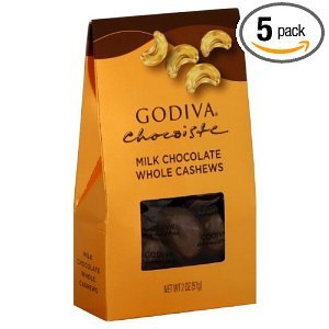 Godiva Milk Chocolate Cashews 2 Ounces